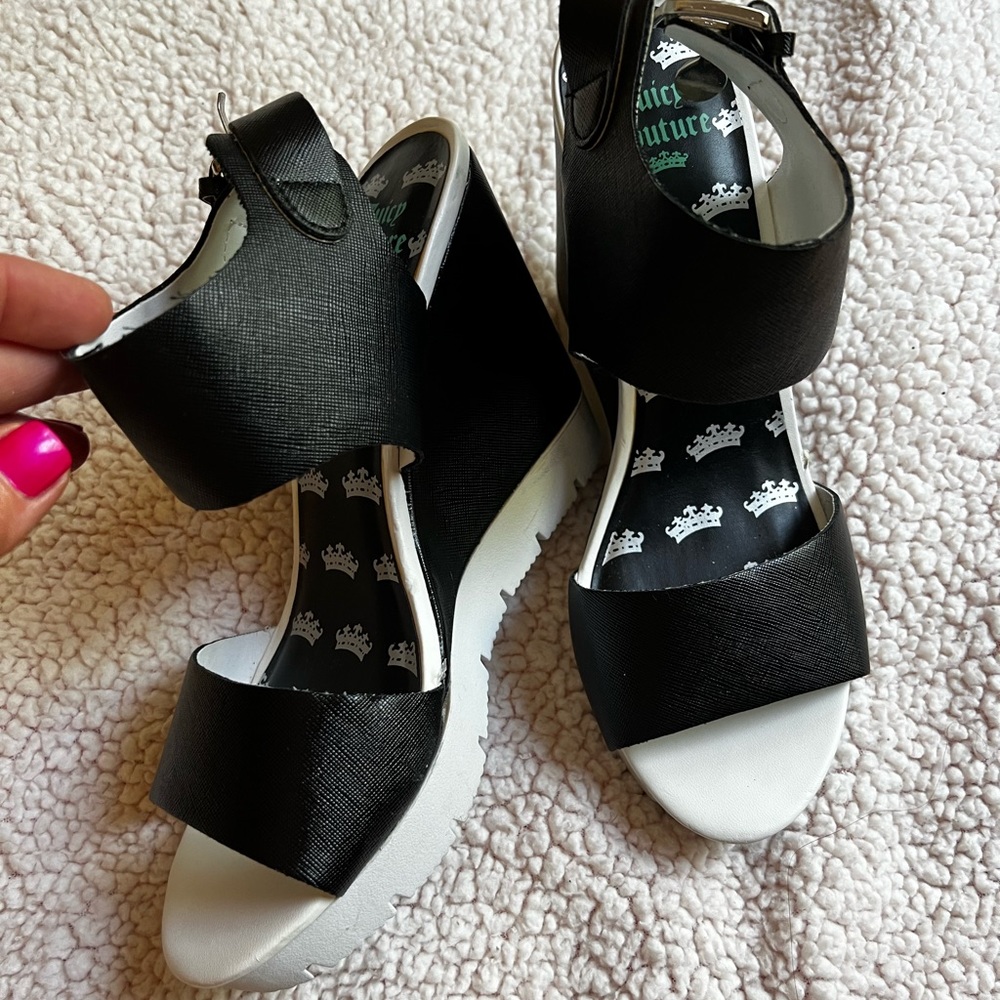 Juicy Couture wedge heels brand new never worn. Perfect condition. Size 9